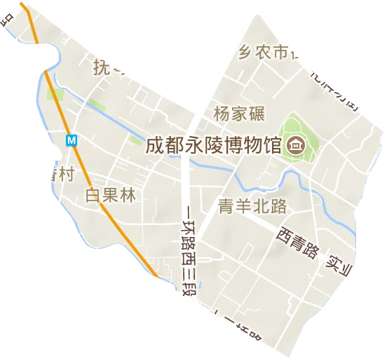 西安路街道地形地图