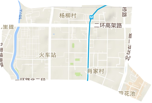 荷花池街道地形地图