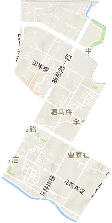 驷马桥街道地形地图