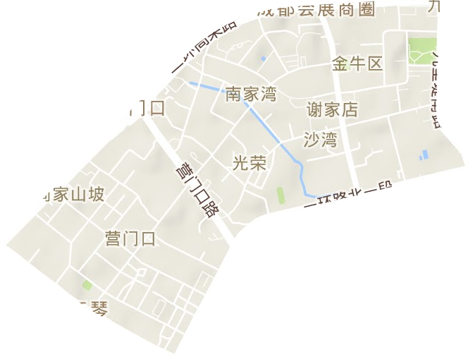 抚琴街道地形地图