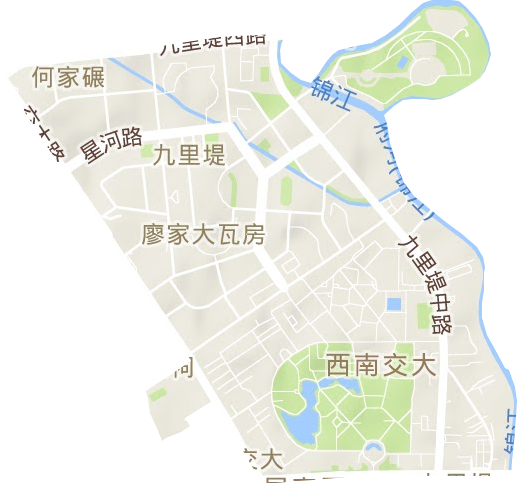 九里堤街道地形地图