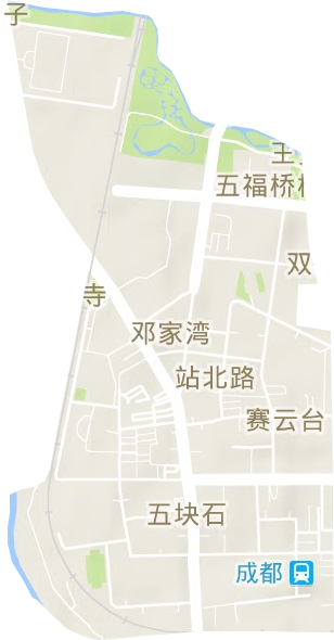 五块石街道地形地图