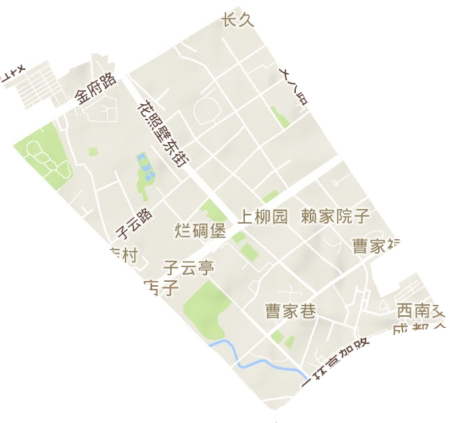 营门口街道地形地图