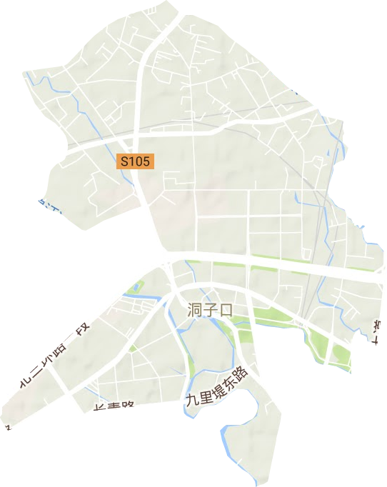 沙河源街道地形地图