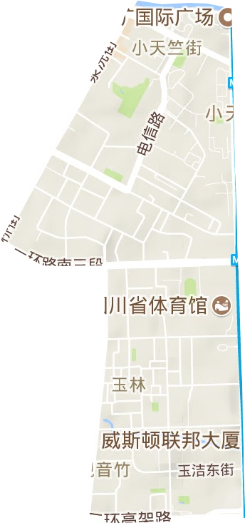 玉林街道地形地图