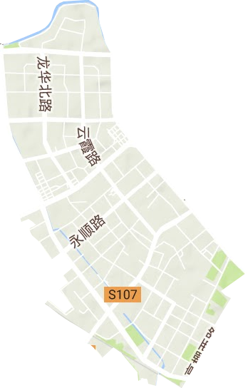红牌楼街道地形地图