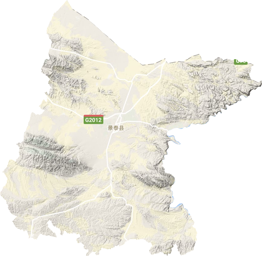 景泰县地形地图