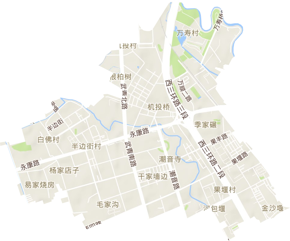 机投桥街道地形地图