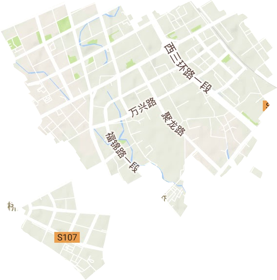 簇锦街道地形地图