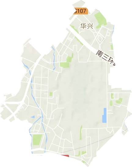 华兴街道地形地图