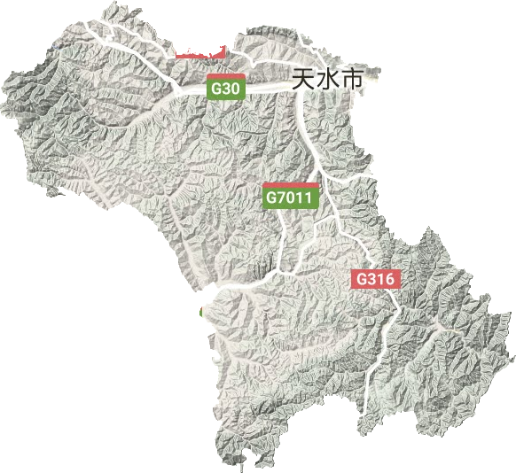 秦州区地形地图