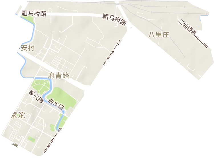 府青路街道地形地图