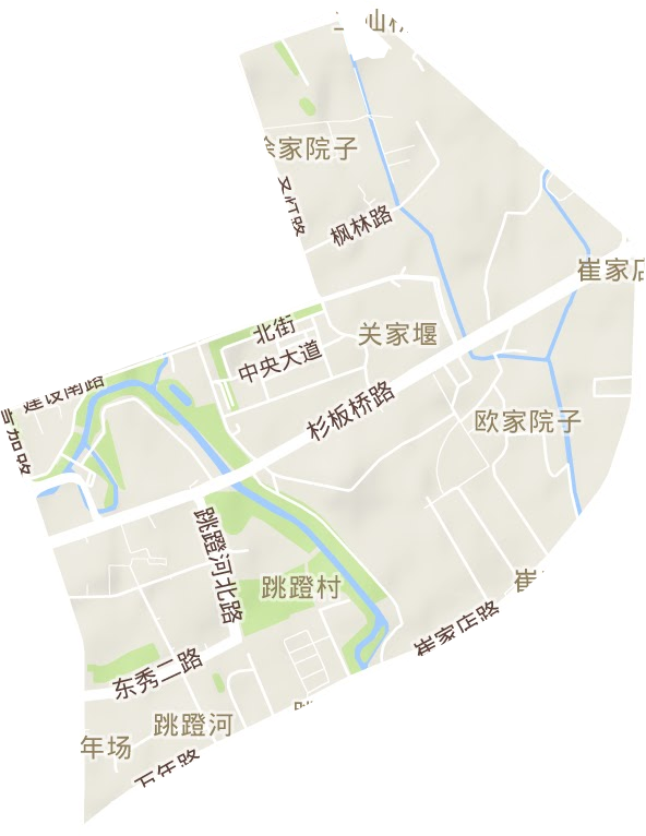 跳蹬河街道地形地图