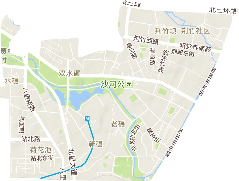 双水碾街道地形地图