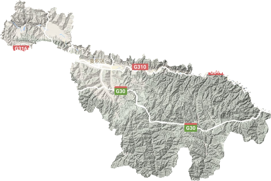 麦积区地形地图