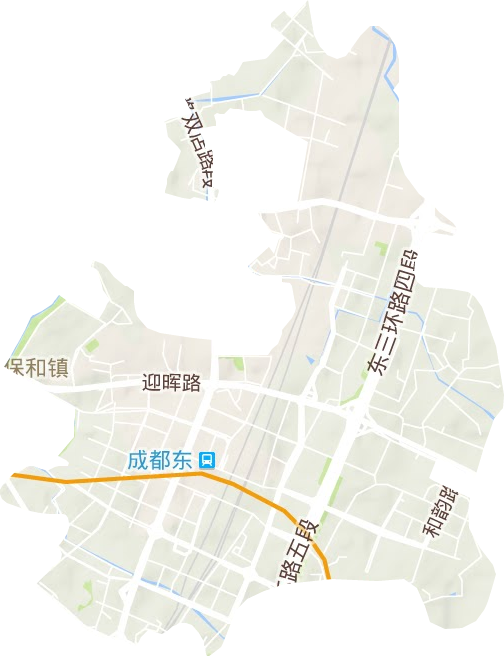 保和街道地形地图