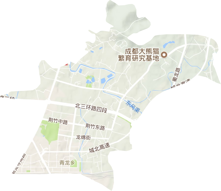 青龙街道地形地图