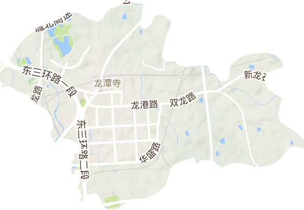 龙潭街道地形地图