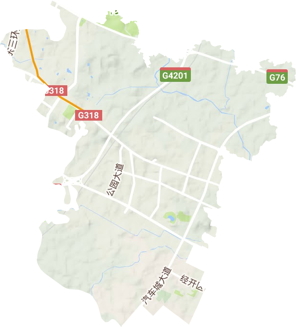 大面街道地形地图