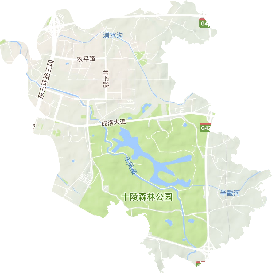 十陵街道地形地图