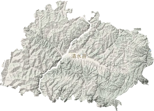 清水县地形地图