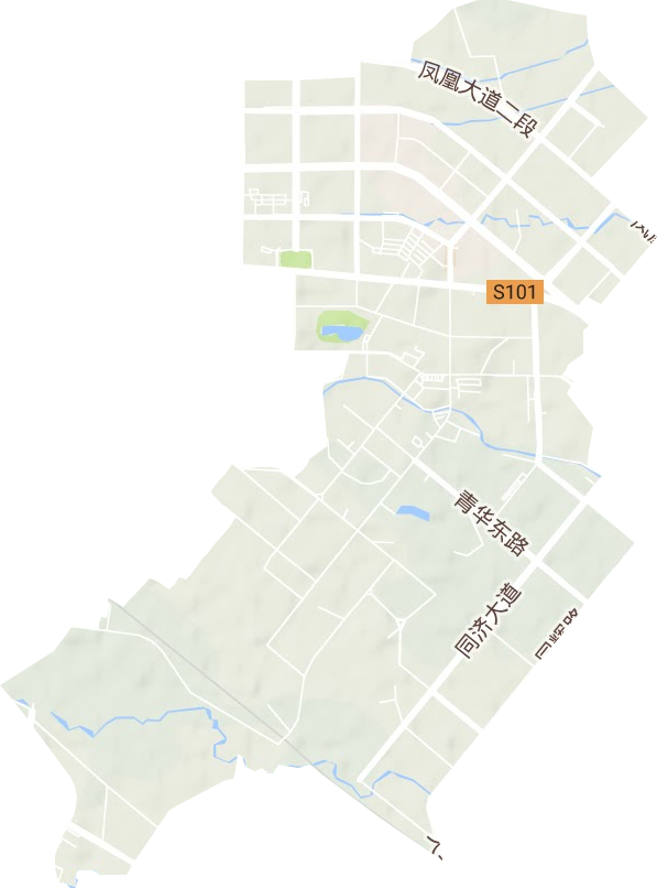 大弯街道地形地图