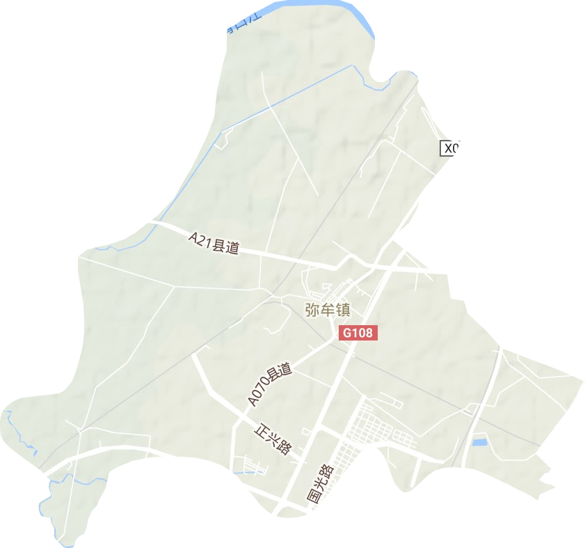 弥牟镇地形地图