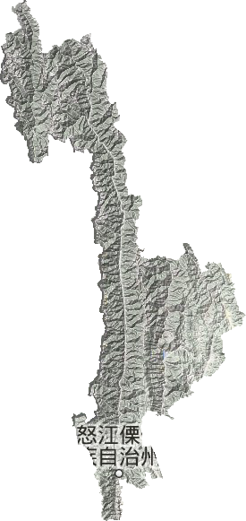 怒江州地形地图