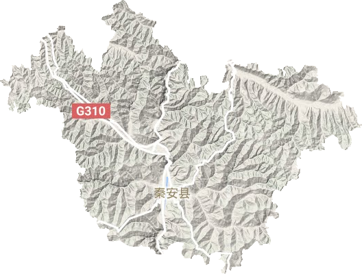 秦安县地形地图
