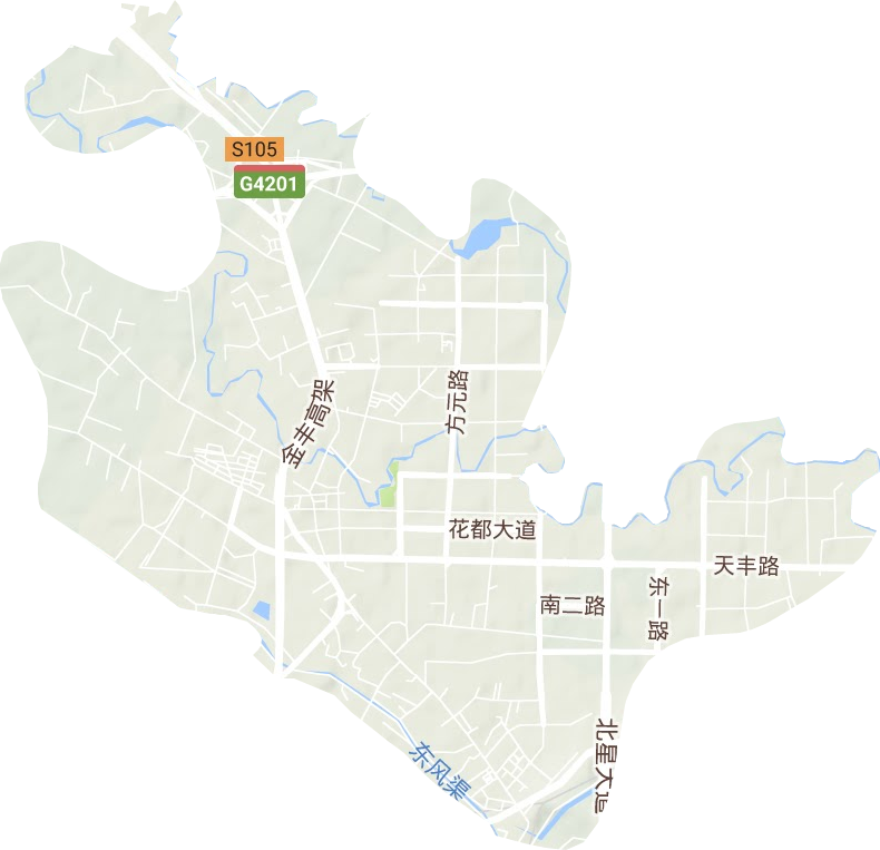 大丰街道地形地图