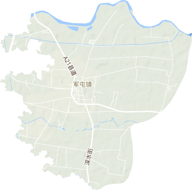 军屯镇地形地图