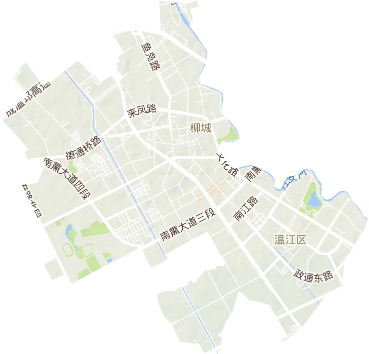 柳城街道地形地图