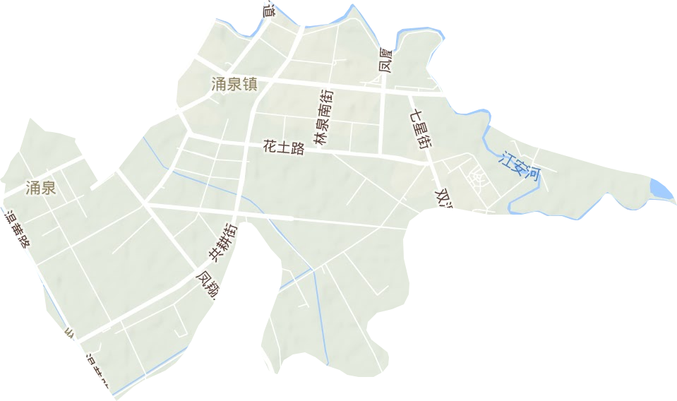 涌泉街道地形地图