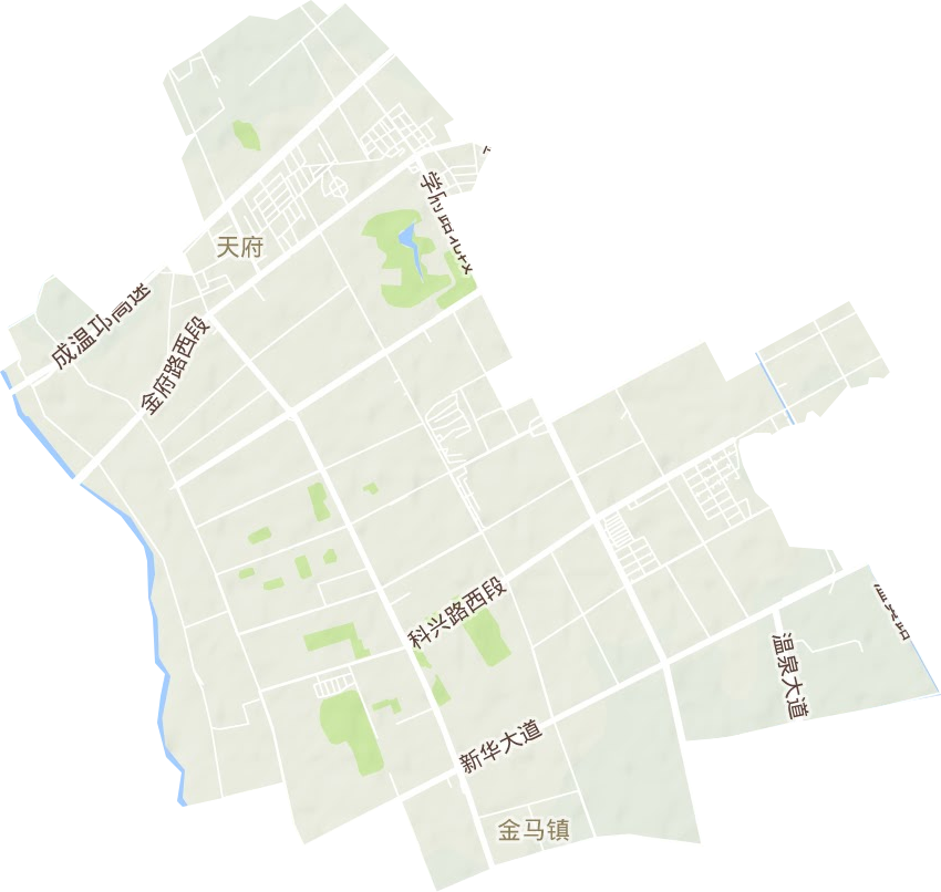 天府街道地形地图