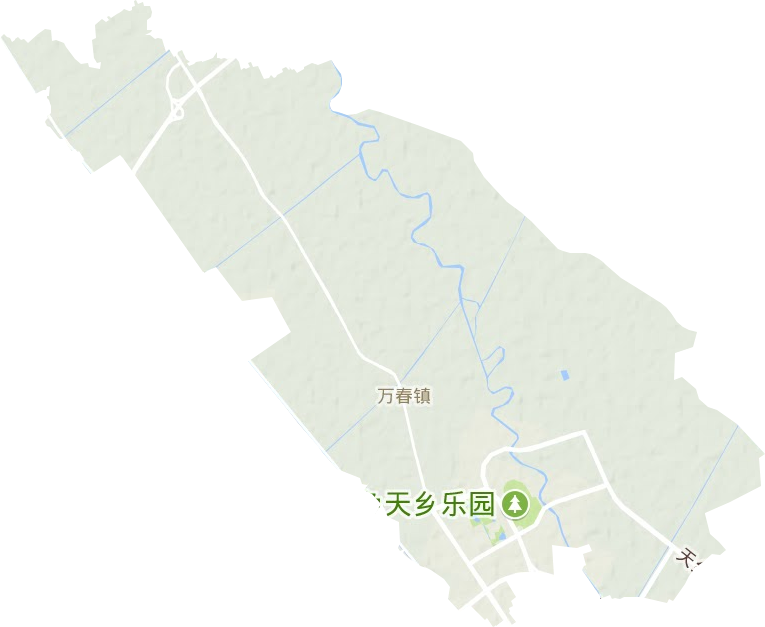 万春镇地形地图