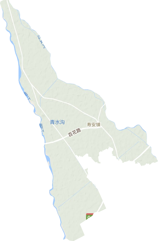 寿安镇地形地图