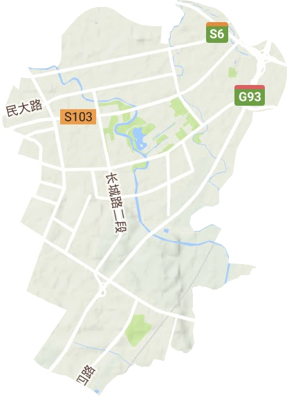 西航港街道地形地图