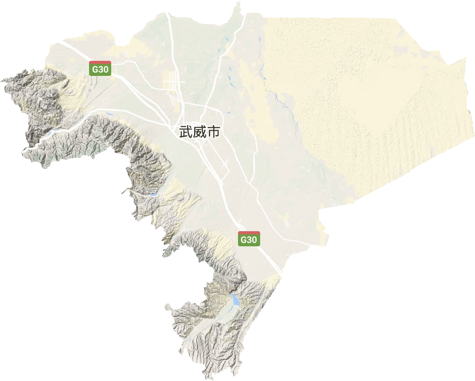 凉州区地形地图