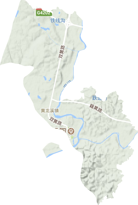 黄龙溪镇地形地图