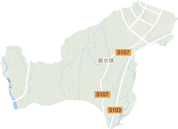 黄水镇地形地图