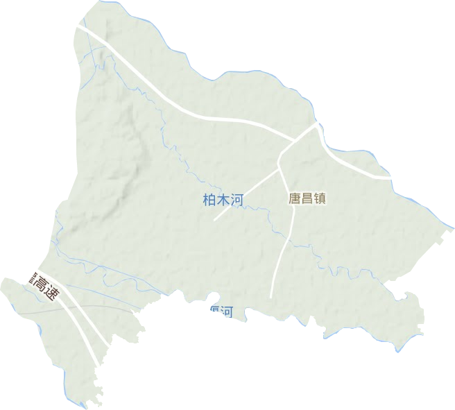 唐昌镇地形地图