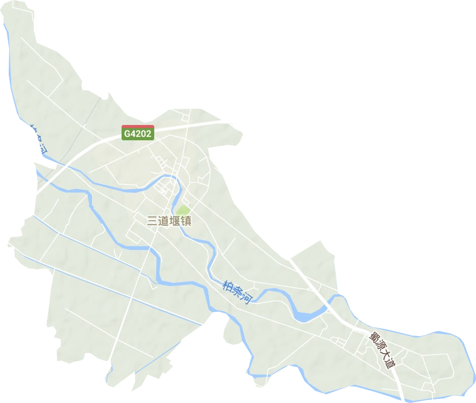 三道堰镇地形地图