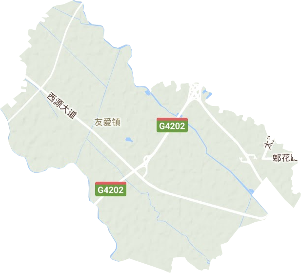 友爱镇地形地图