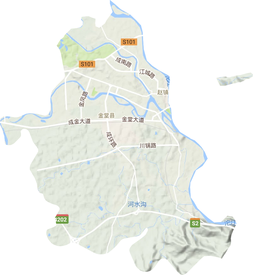 赵镇街道地形地图