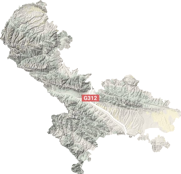 天祝藏族自治县地形地图