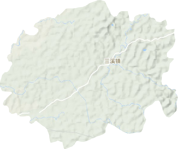 三溪镇地形地图