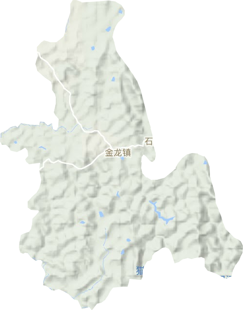 金龙镇地形地图