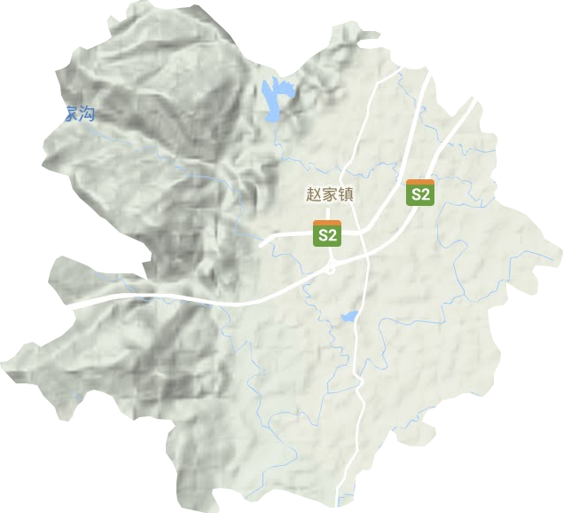 赵家镇地形地图