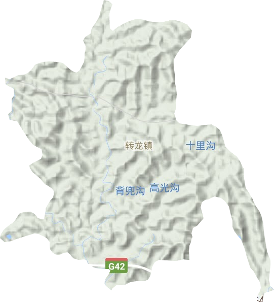 转龙镇地形地图