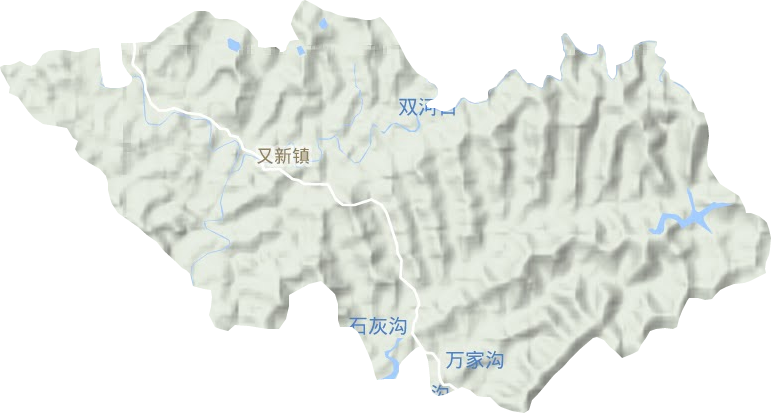 又新镇地形地图